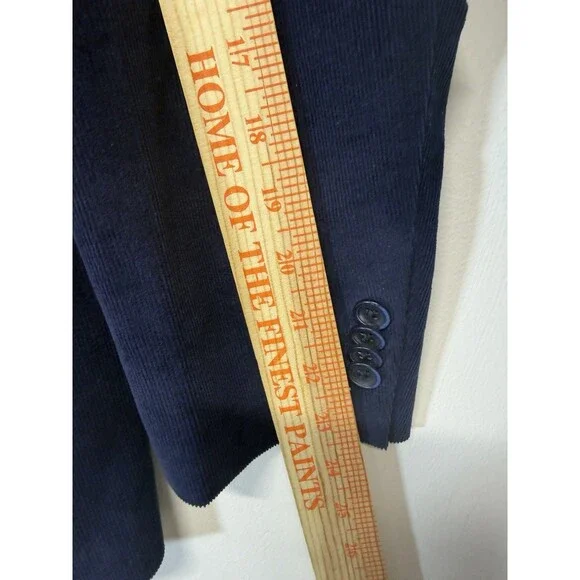 Tommy Hilfiger Men Modern-Fit Stretch Corduroy Sport Coat Cobalt Blue Cotton 40R
